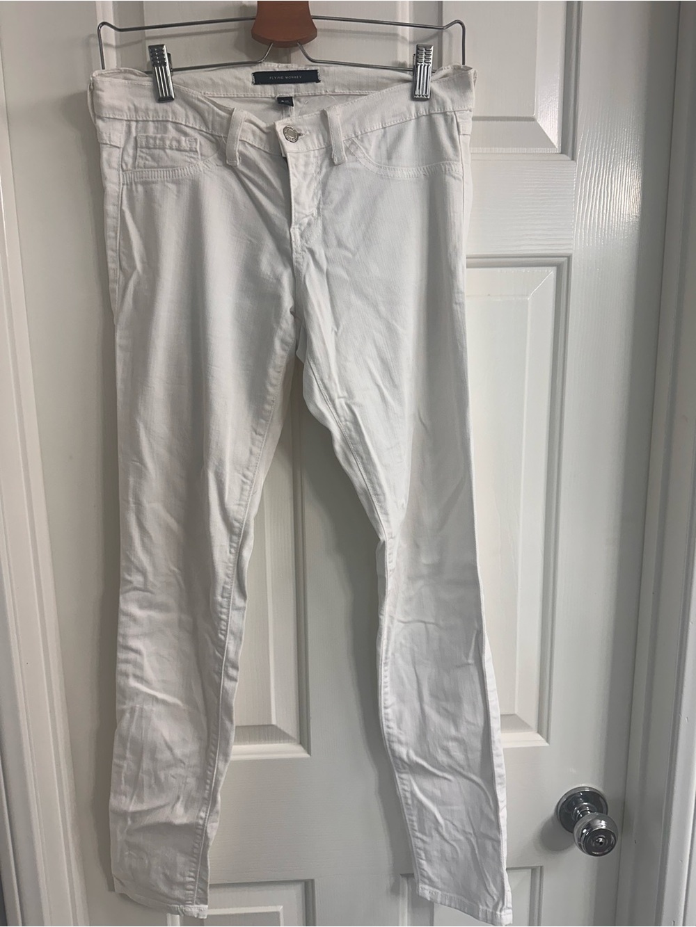 Flying Monkey White Skinny Jeans - Slim Men's Fit